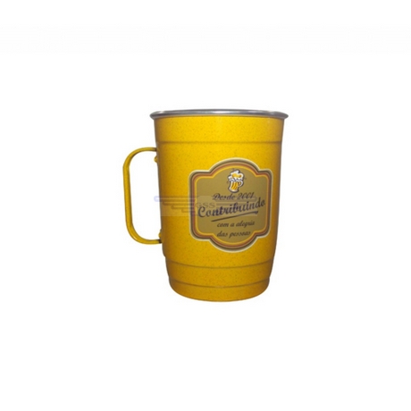 Caneca amarelo mesclado 1000mL 