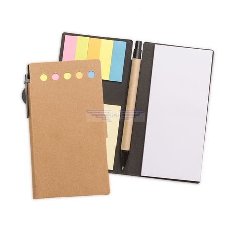 Bloco de AnotaÃ§Ãµes com Post-it e Caneta