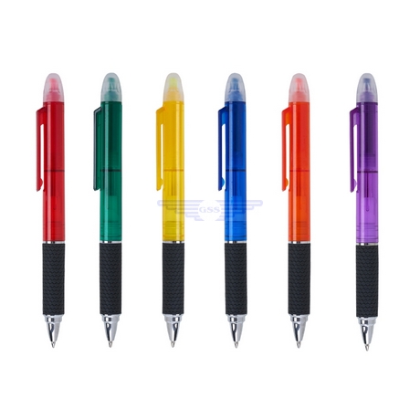 Caneta com marca-texto 